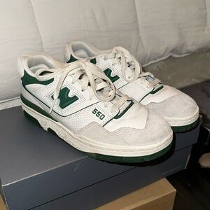 New balance 550 white and green